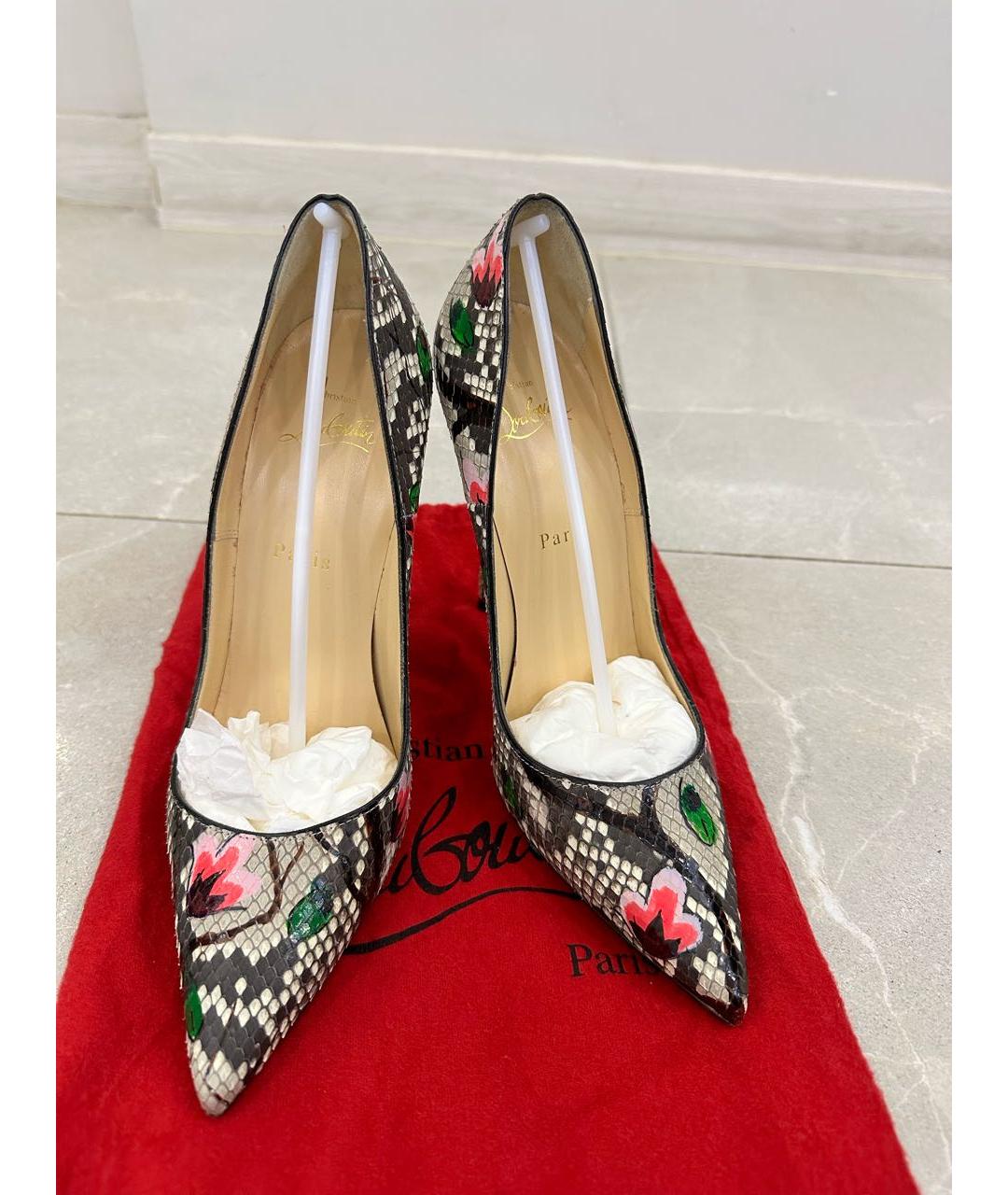 CHRISTIAN LOUBOUTIN Мульти туфли из экзотической кожи, фото 8