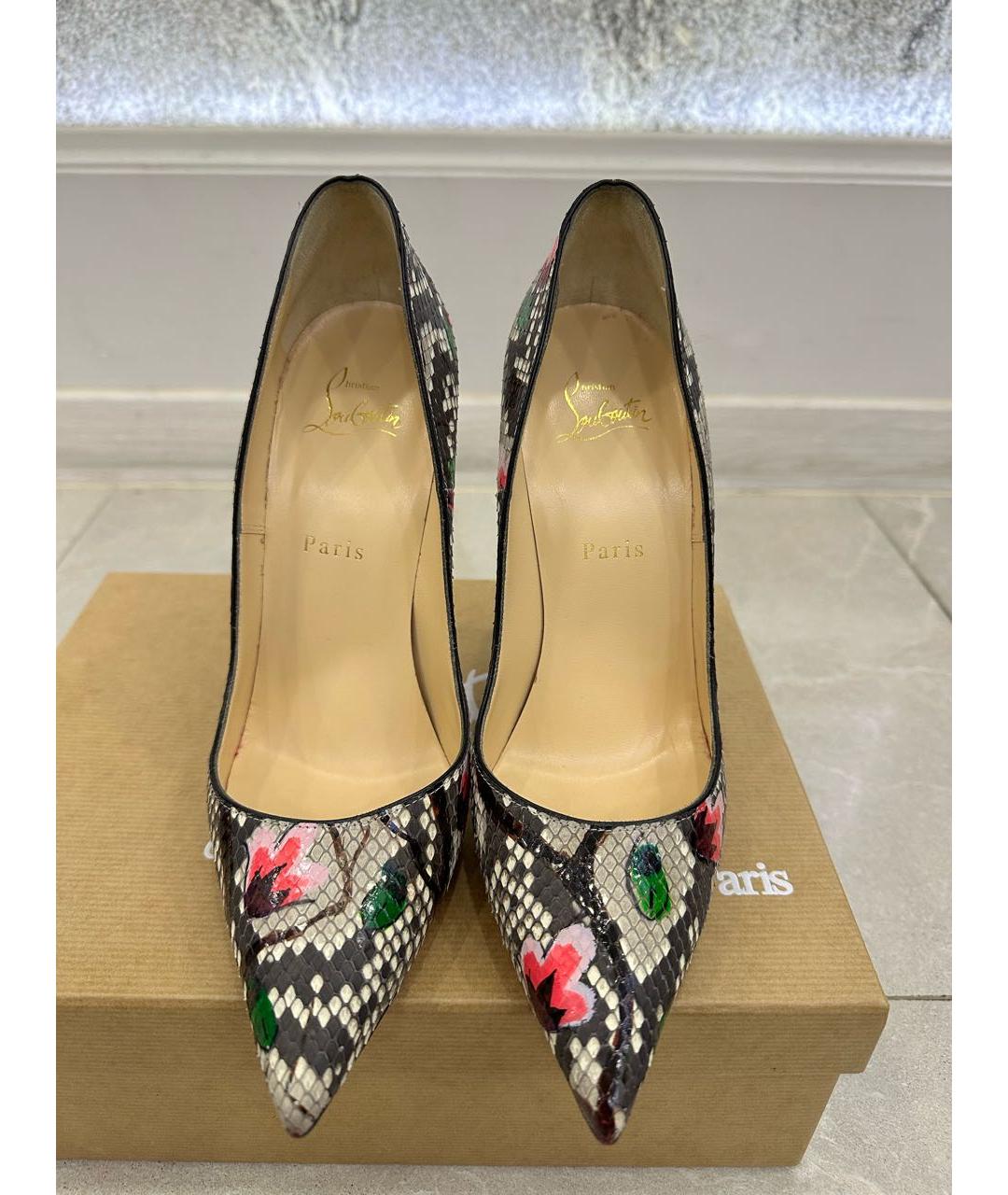 CHRISTIAN LOUBOUTIN Мульти туфли из экзотической кожи, фото 2
