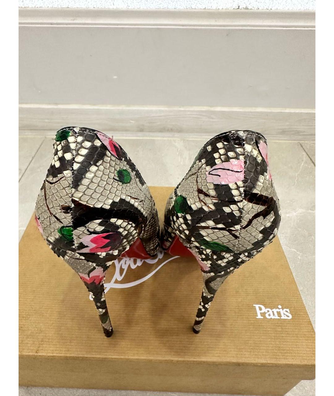 CHRISTIAN LOUBOUTIN Мульти туфли из экзотической кожи, фото 4