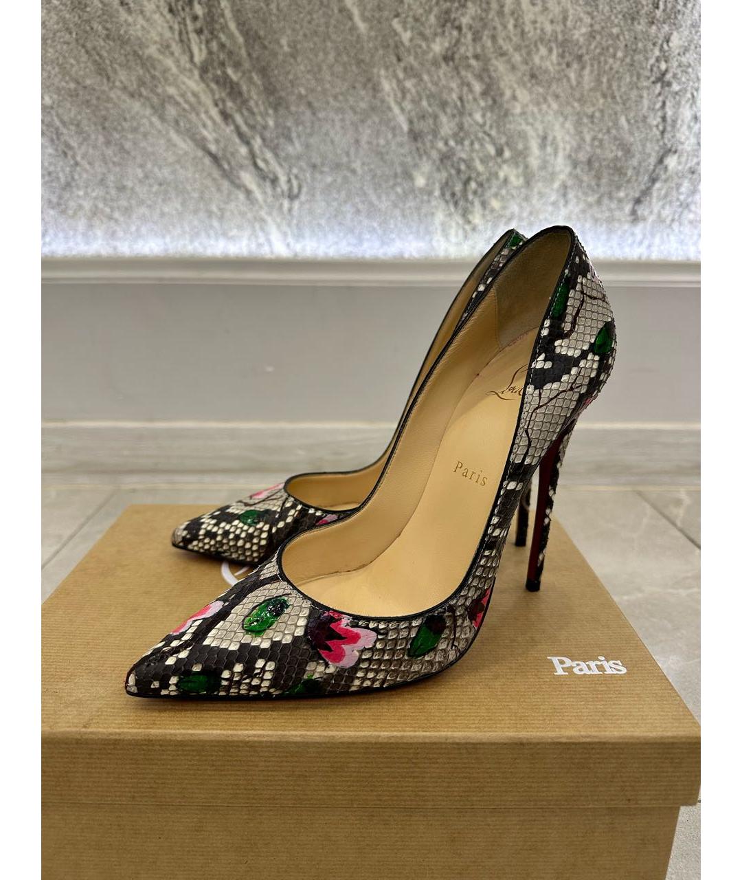 CHRISTIAN LOUBOUTIN Мульти туфли из экзотической кожи, фото 9