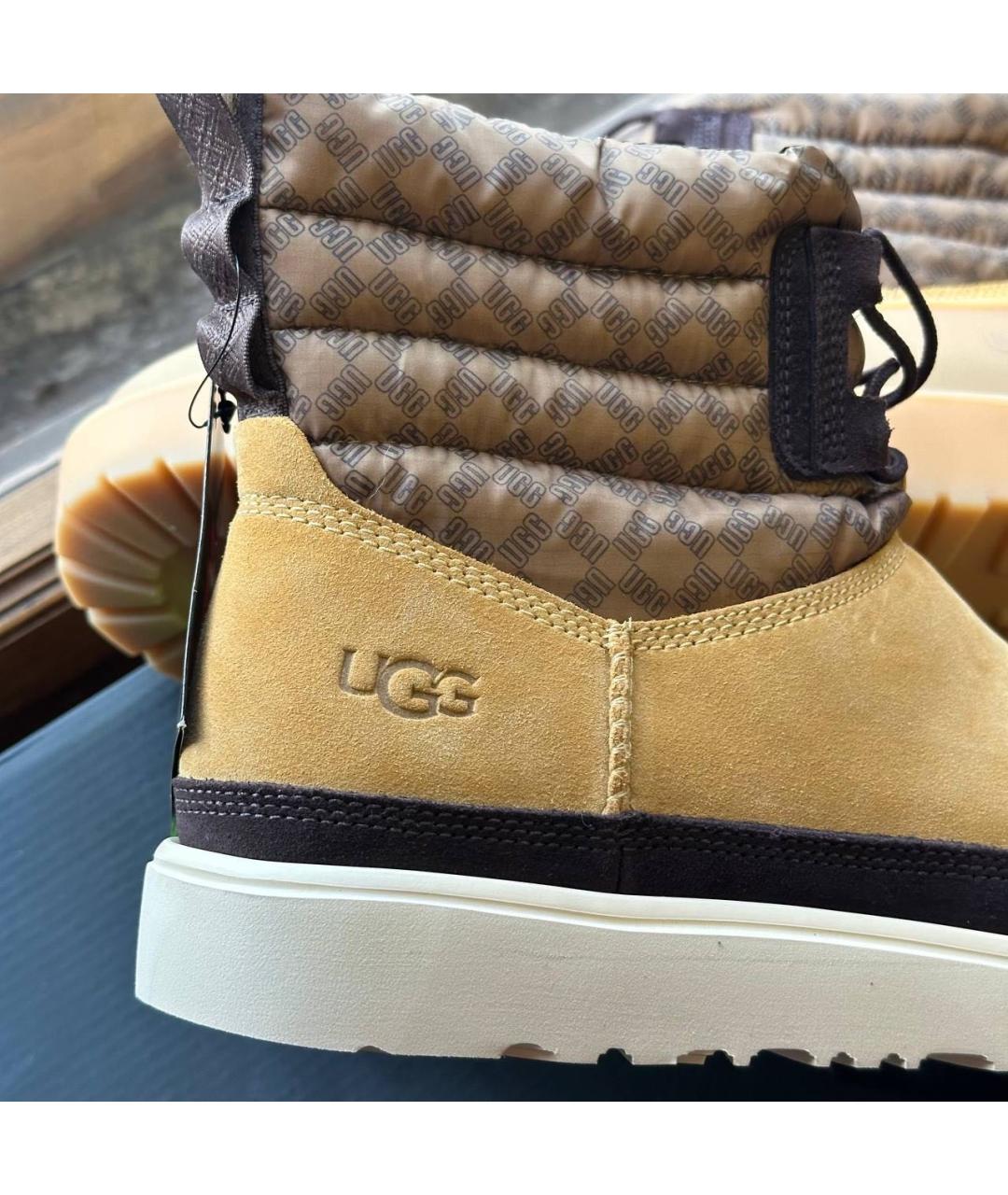 UGG AUSTRALIA Горчичные высокие ботинки, фото 5