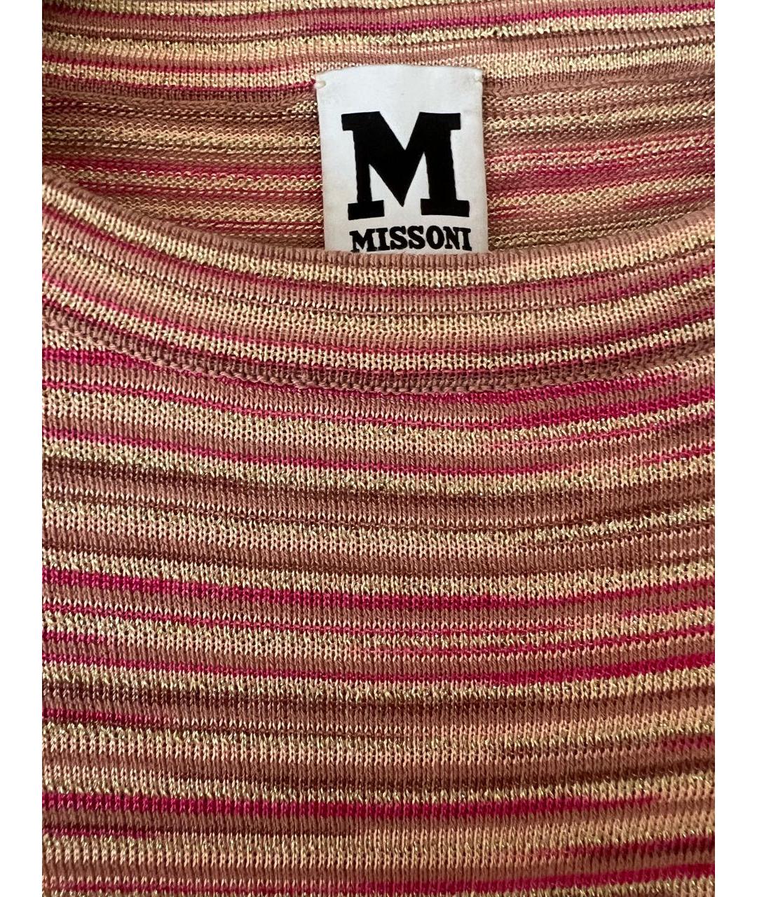 M MISSONI Розовая вискозная футболка, фото 3