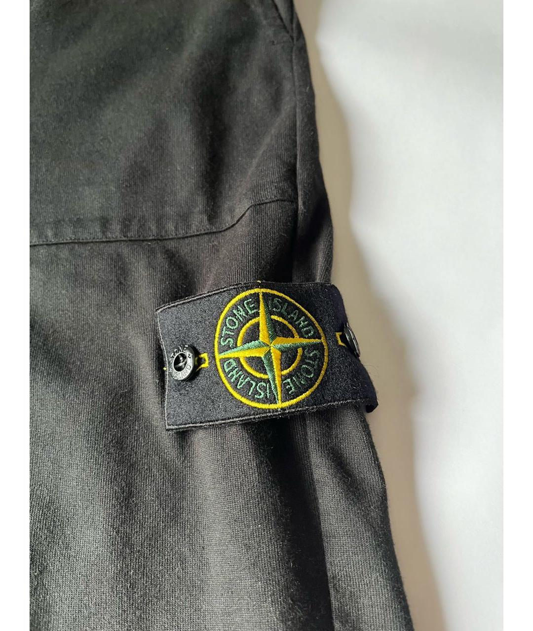 STONE ISLAND Черные хлопковые шорты, фото 7