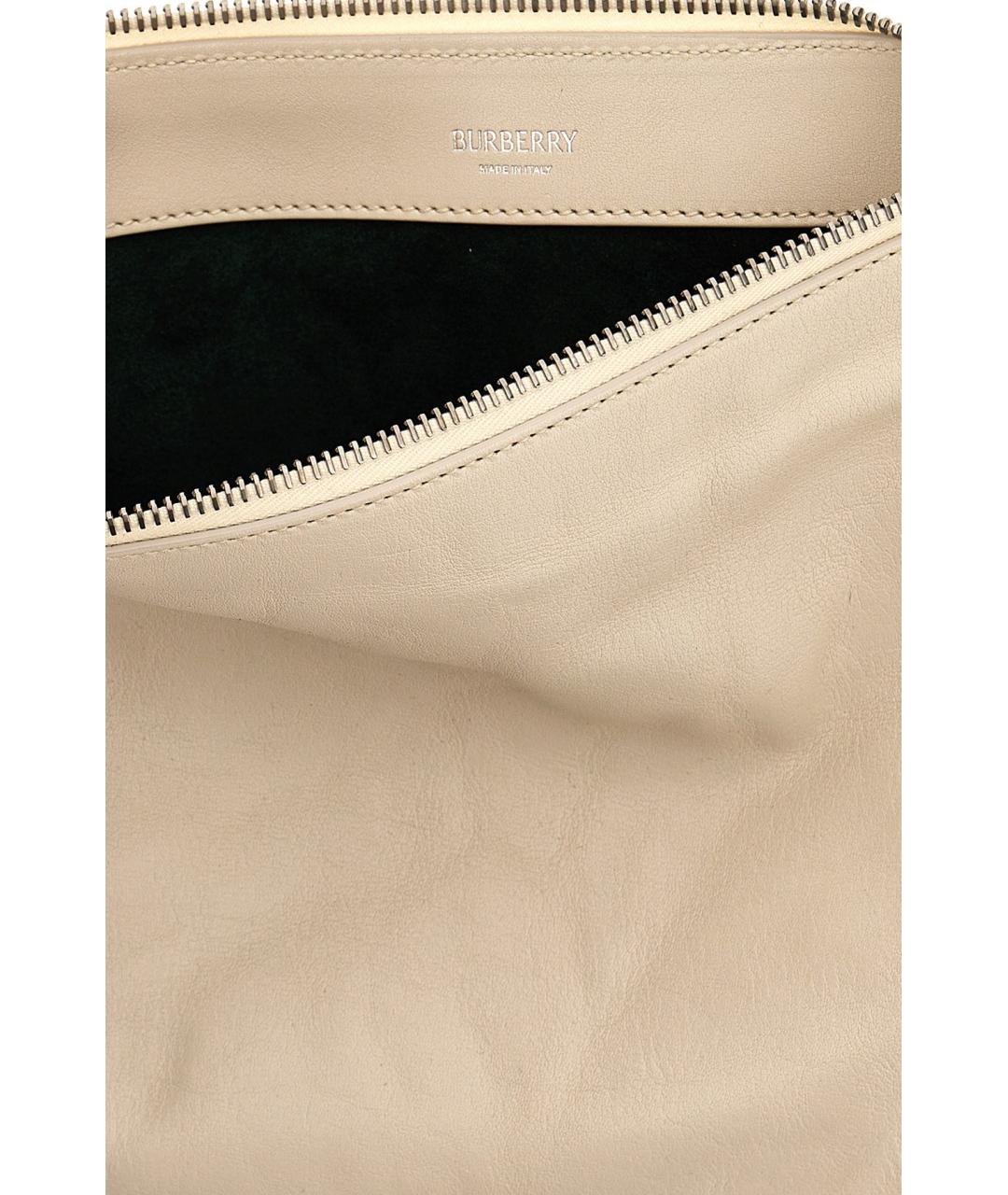 BURBERRY Бежевая сумка через плечо из экзотической кожи, фото 4