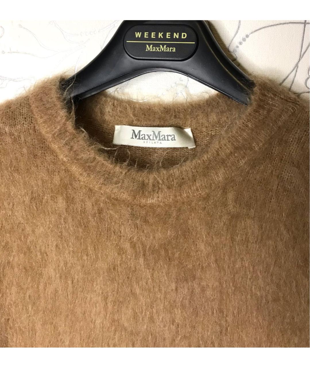 MAX MARA Коричневое шерстяное повседневное платье, фото 3