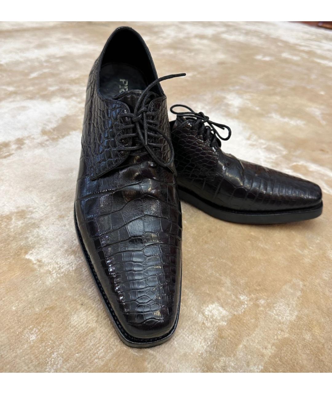 PRADA Черные туфли из экзотической кожи, фото 2