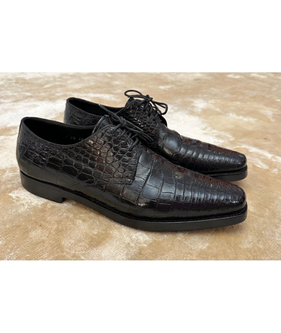 PRADA Черные туфли из экзотической кожи, фото 6