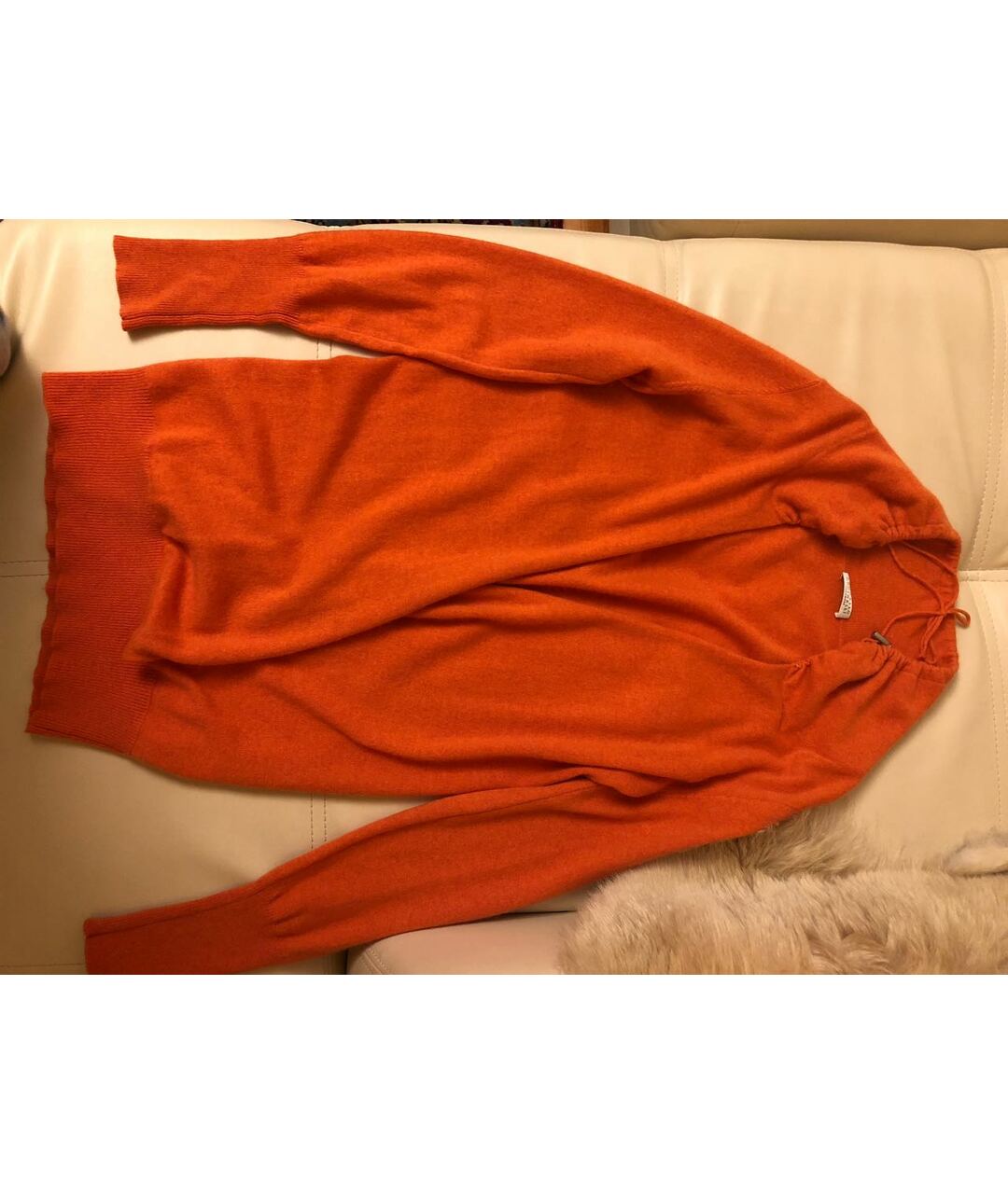 BRUNELLO CUCINELLI Оранжевый кашемировый джемпер / свитер, фото 8