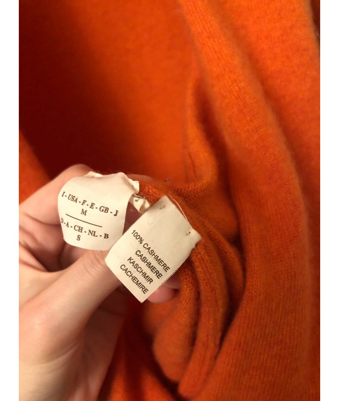 BRUNELLO CUCINELLI Оранжевый кашемировый джемпер / свитер, фото 6