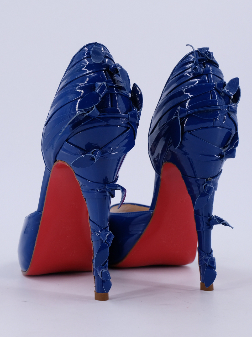 CHRISTIAN LOUBOUTIN Синие туфли из лакированной кожи, фото 3