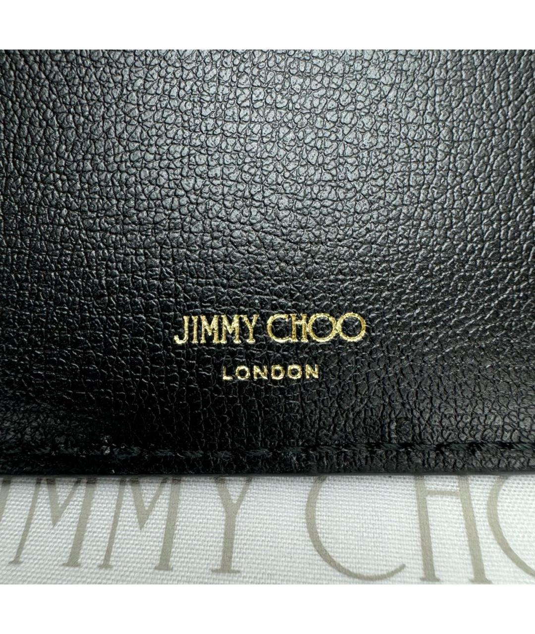 JIMMY CHOO Черная кожаная визитница, фото 6