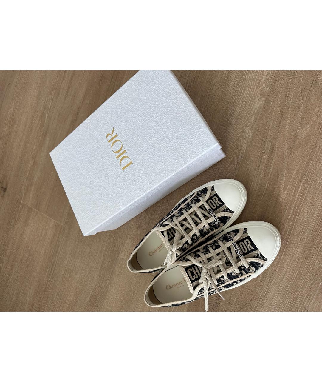 CHRISTIAN DIOR Мульти кожаные кеды, фото 2