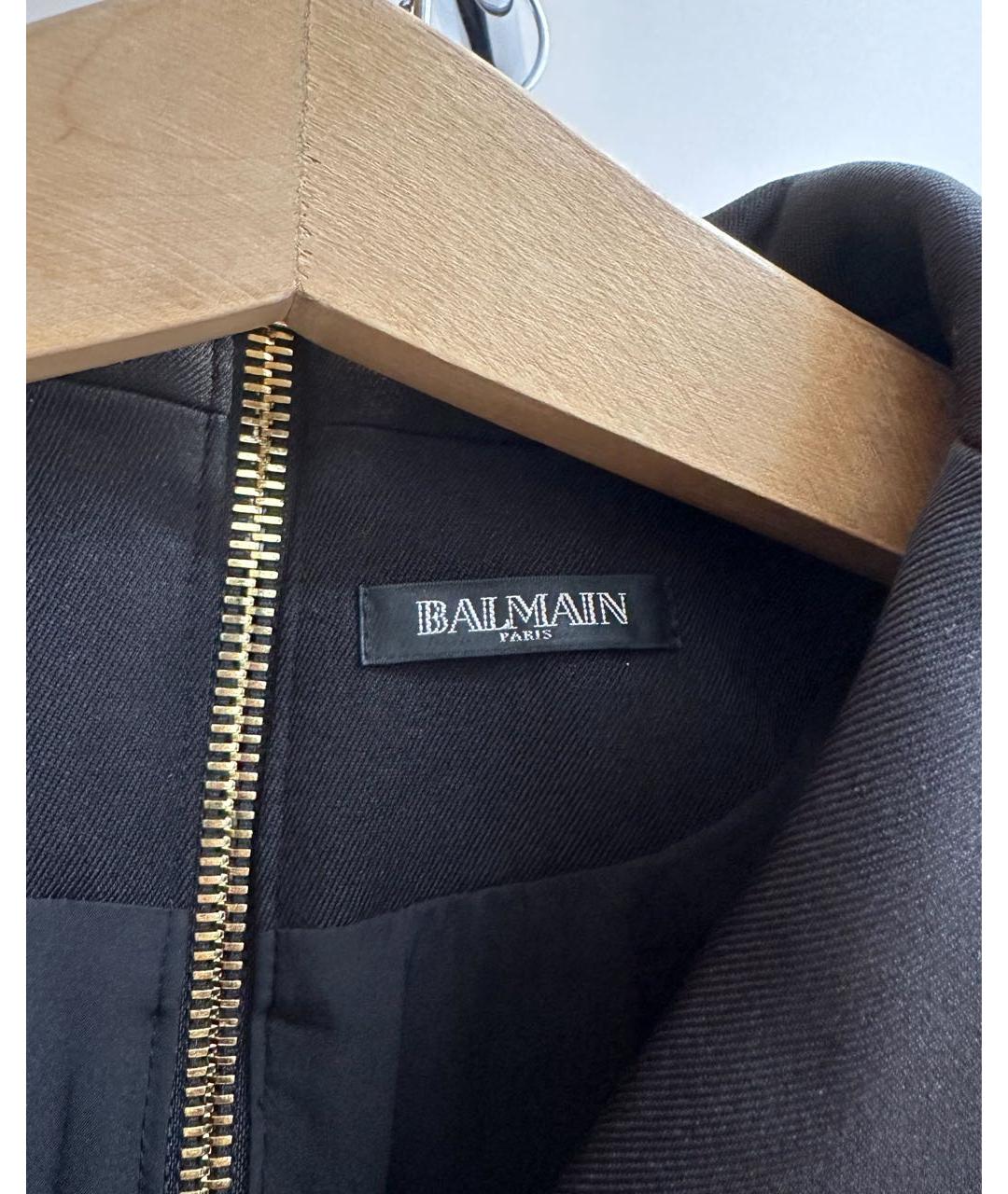 BALMAIN Черное шерстяное вечернее платье, фото 4