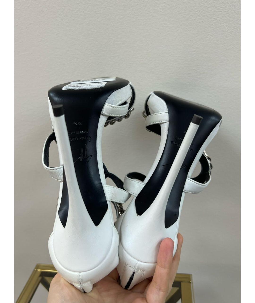 GIUSEPPE ZANOTTI DESIGN Белые кожаные туфли, фото 4