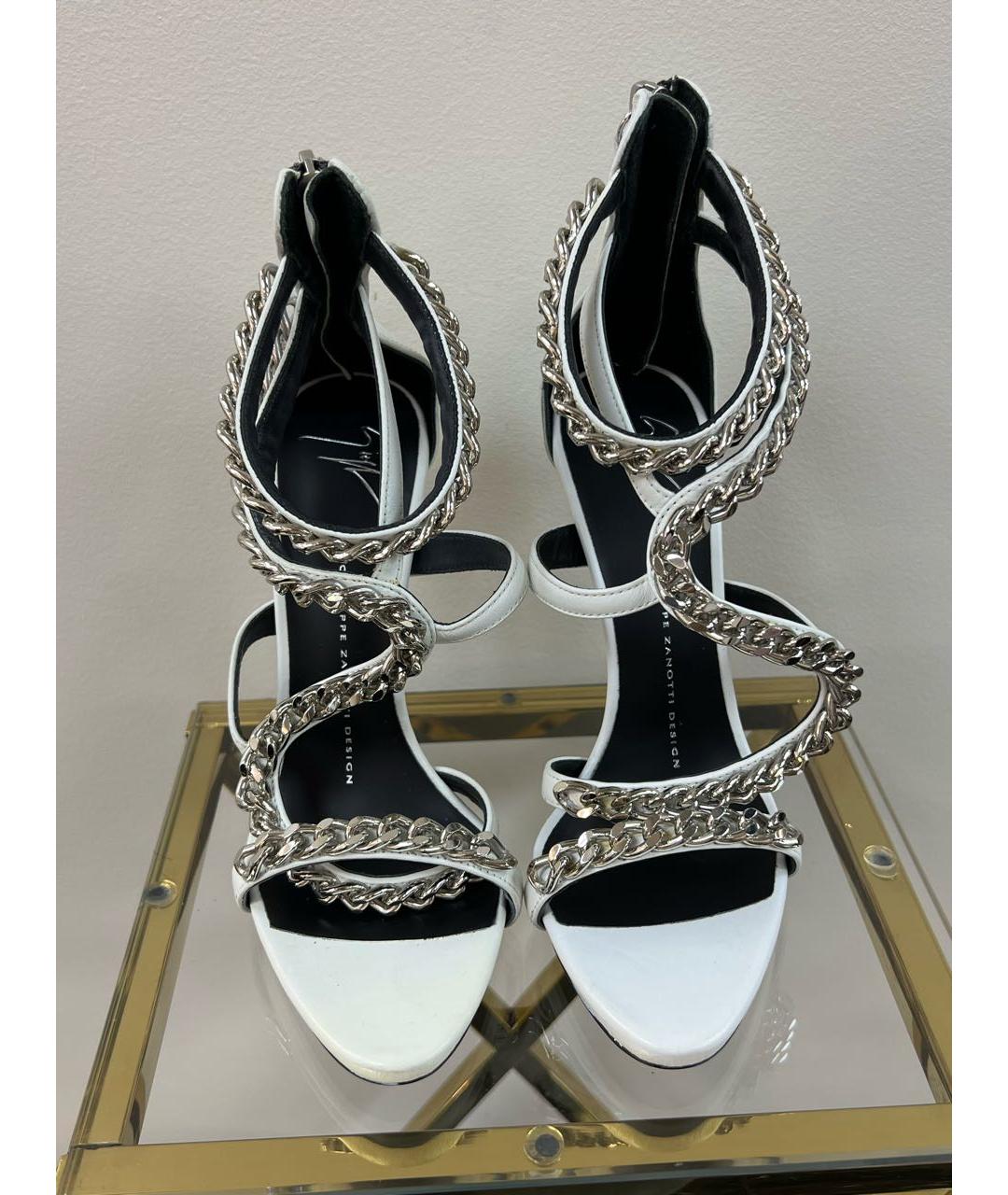 GIUSEPPE ZANOTTI DESIGN Белые кожаные туфли, фото 3