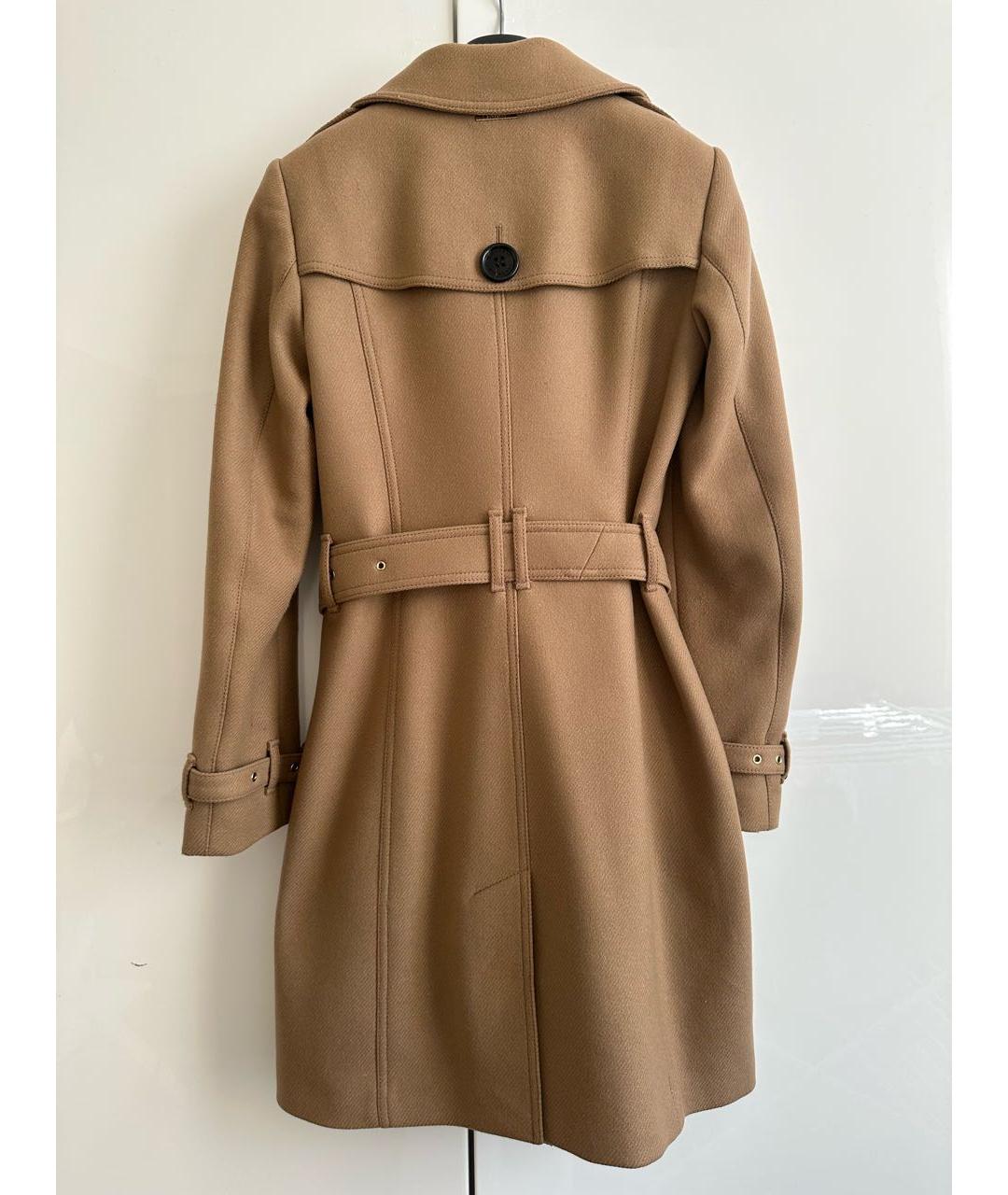 BURBERRY Бежевое шерстяное пальто, фото 2