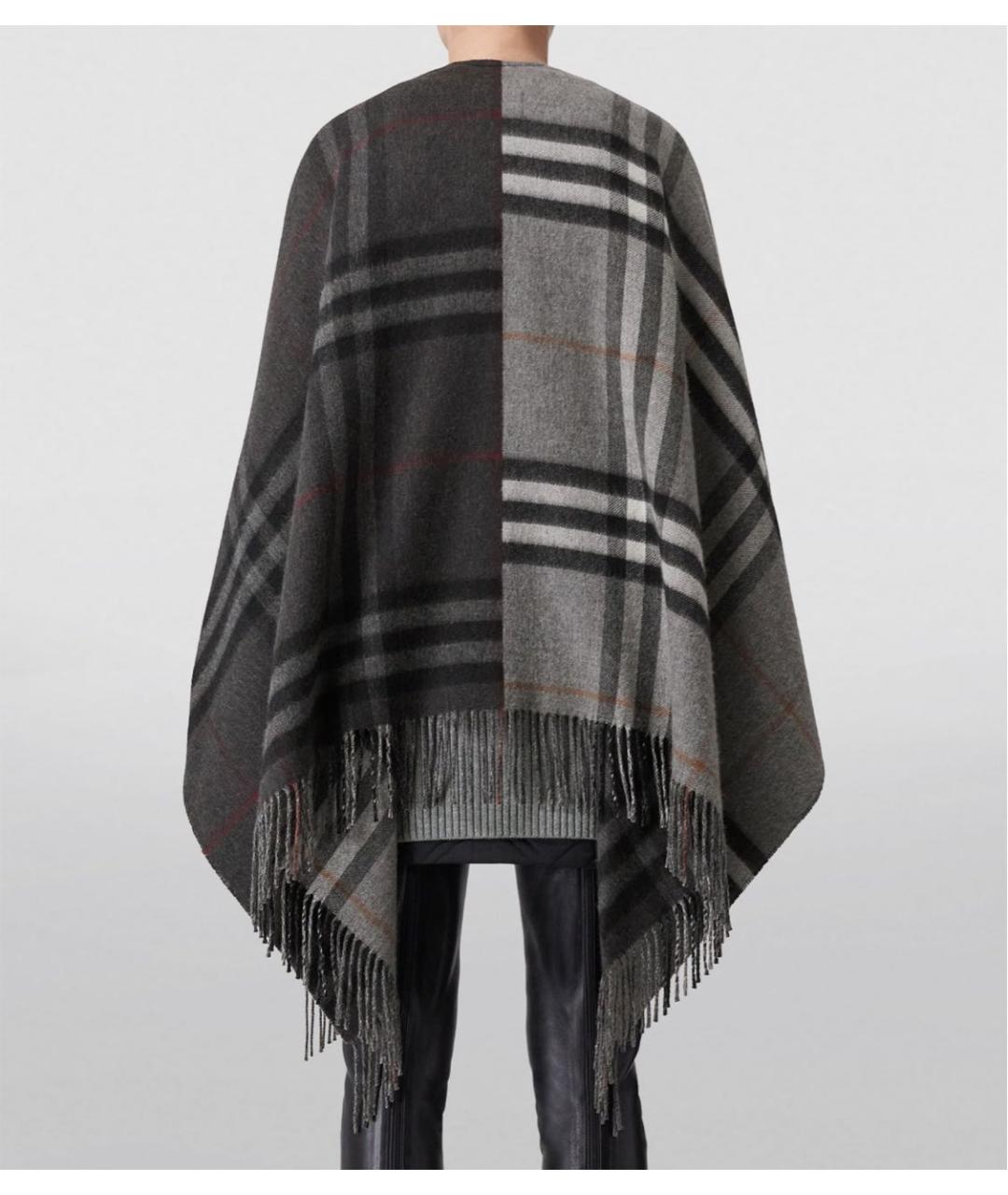 Burberry black poncho best sale