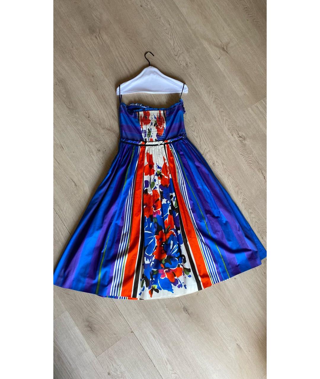 RED VALENTINO Мульти хлопковое коктейльное платье, фото 2