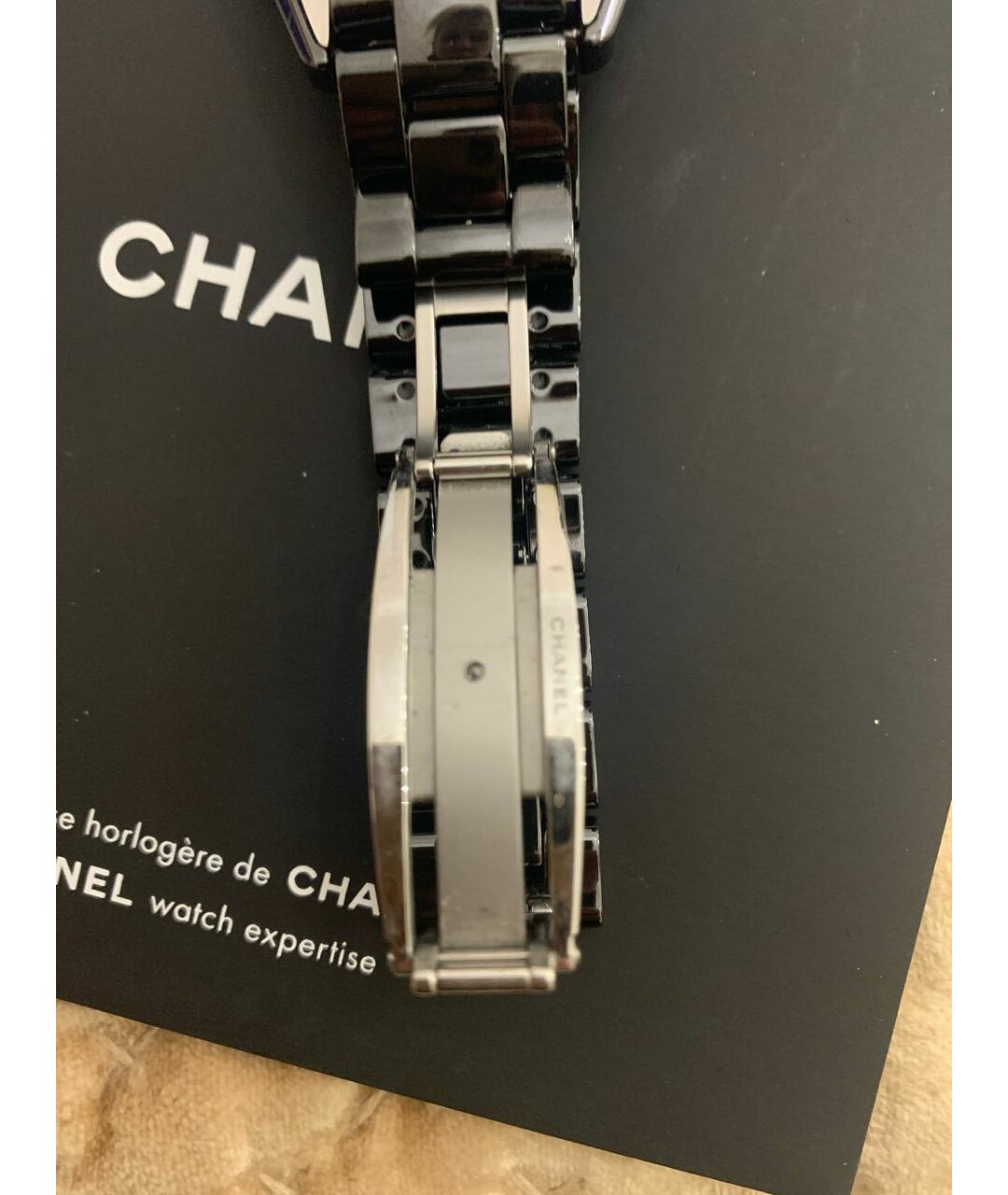CHANEL PRE-OWNED Черные керамические часы, фото 7