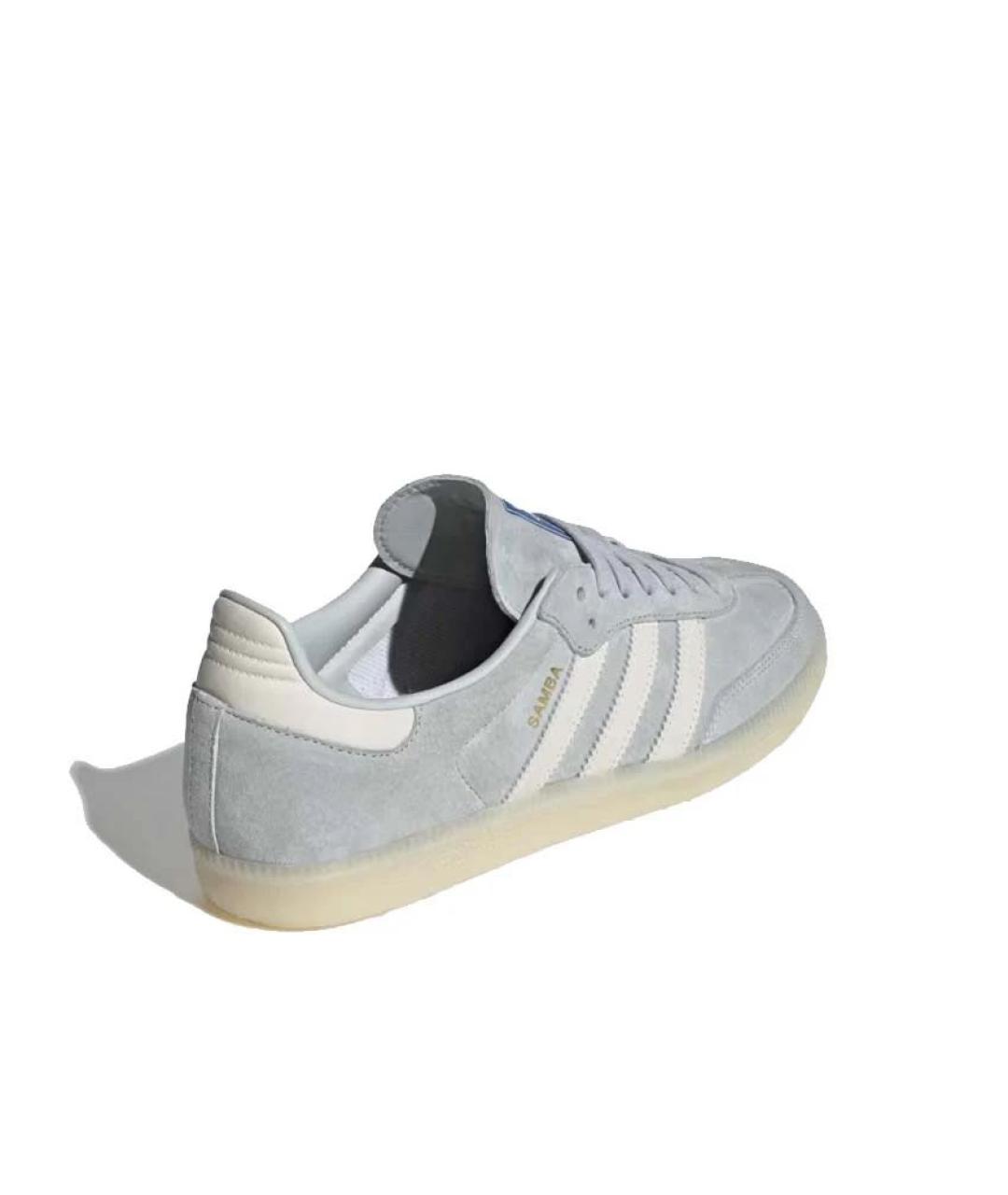 ADIDAS Серые кожаные кроссовки, фото 4