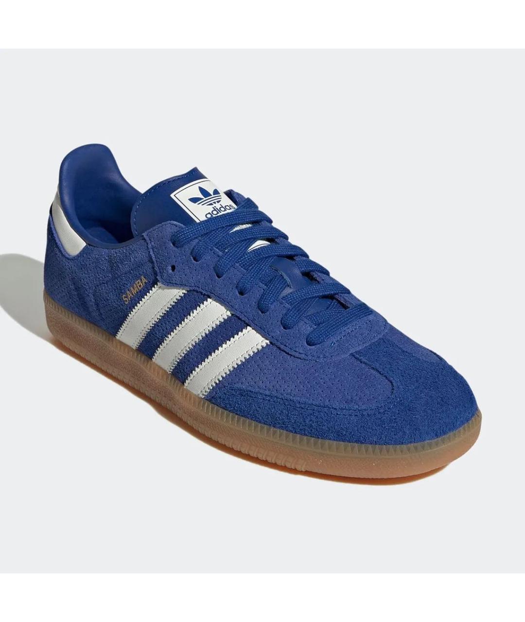 ADIDAS Синие замшевые кроссовки, фото 2