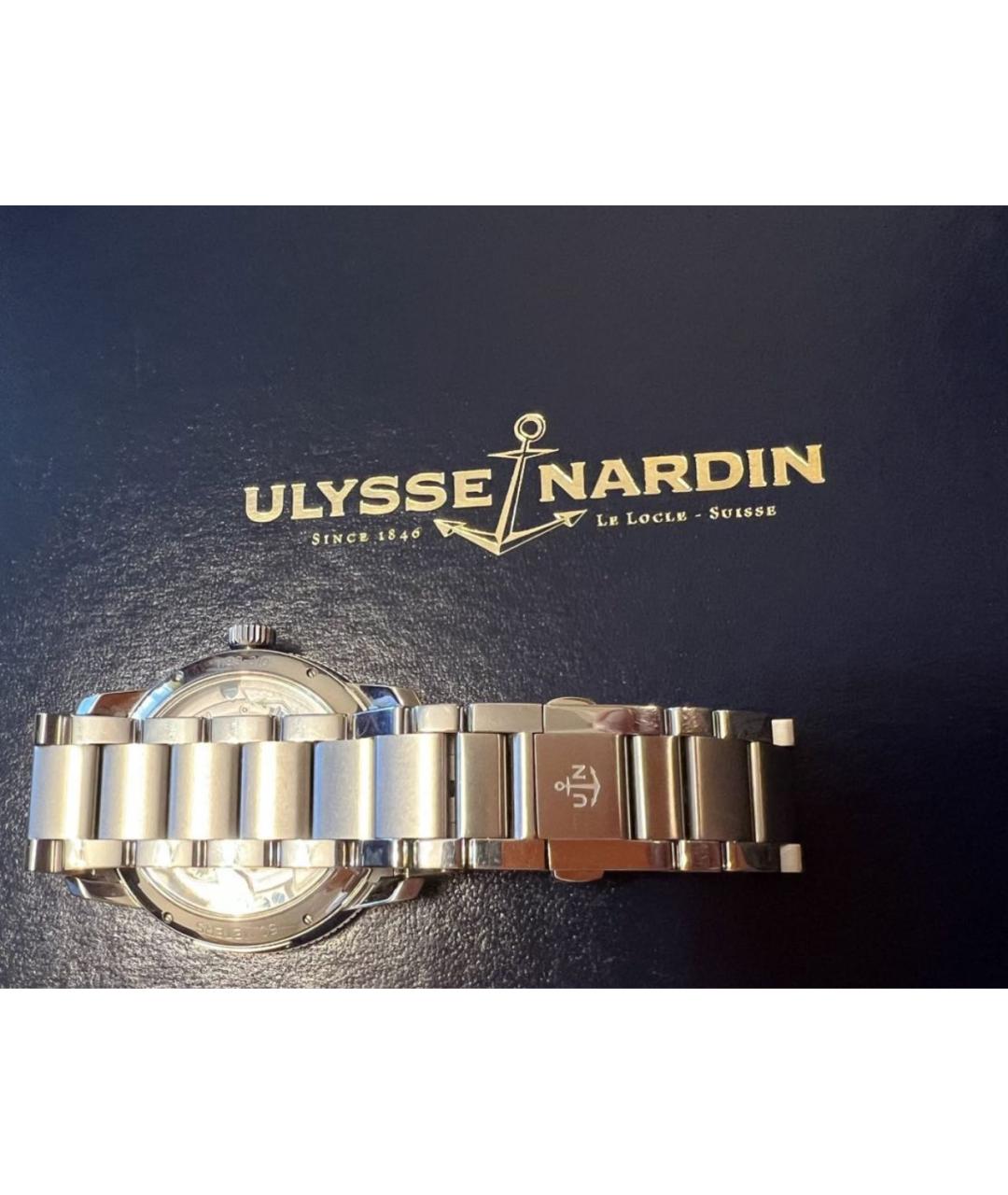 Ulysse Nardin Белые стальные часы, фото 3