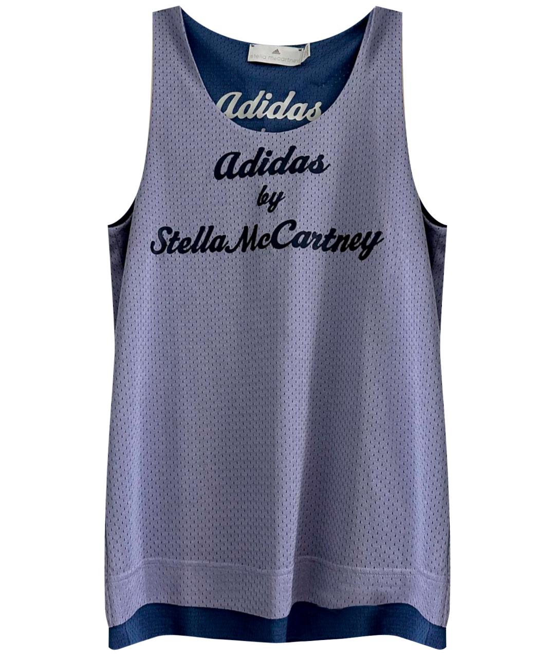 ADIDAS BY STELLA MCCARTNEY Синяя полиэстеровая майка, фото 1