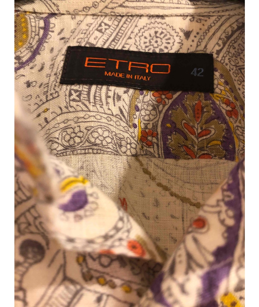 ETRO Бежевая льняная кэжуал рубашка, фото 3