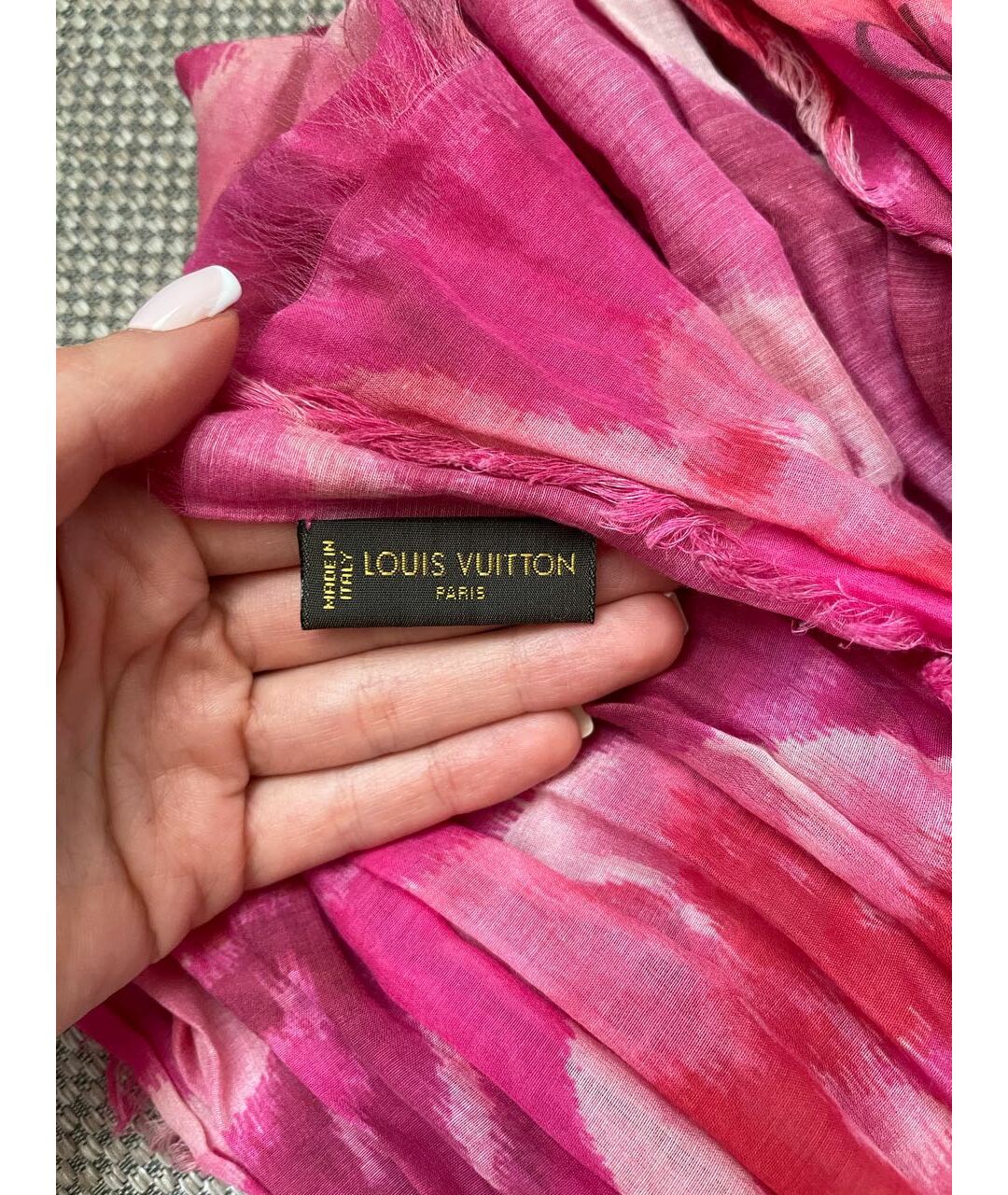 LOUIS VUITTON PRE-OWNED Розовый хлопковый шарф, фото 3