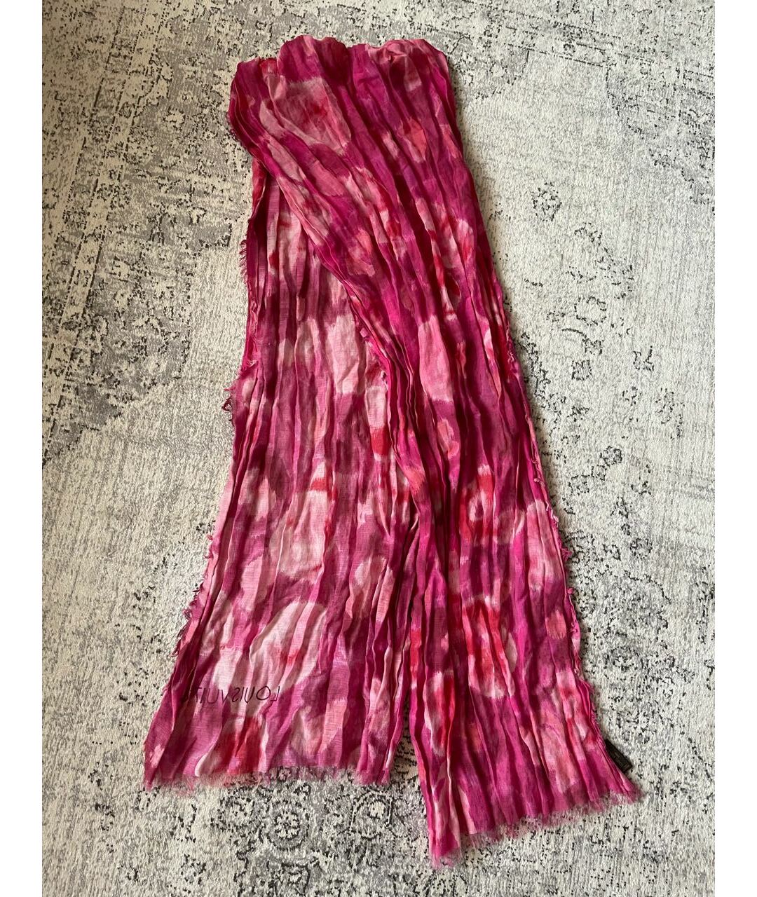 LOUIS VUITTON PRE-OWNED Розовый хлопковый шарф, фото 6