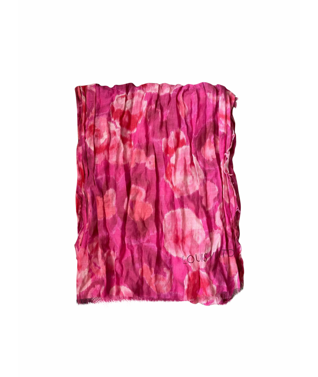 LOUIS VUITTON PRE-OWNED Розовый хлопковый шарф, фото 1