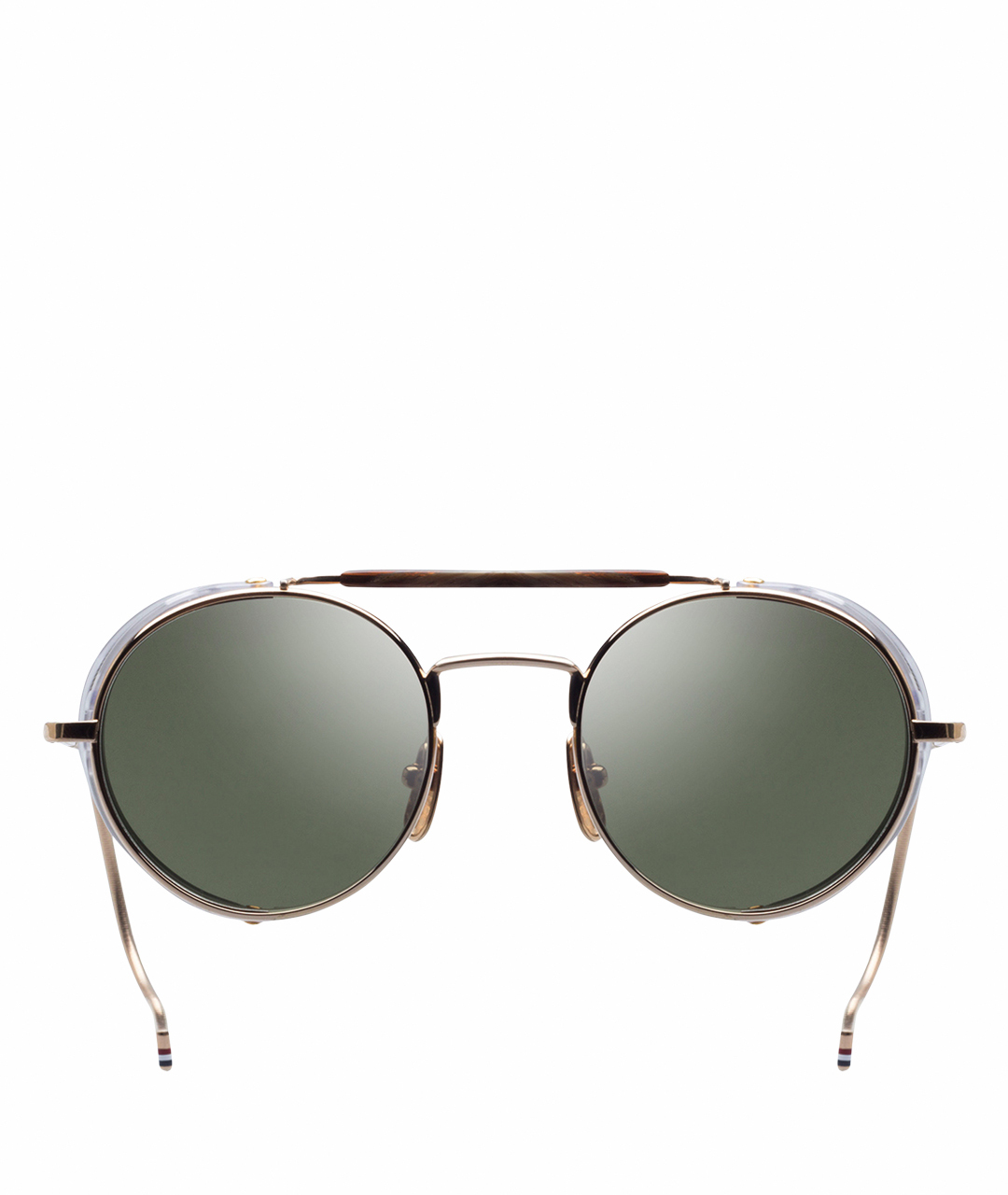 THOM BROWNE Зеленые металлические солнцезащитные очки, фото 1