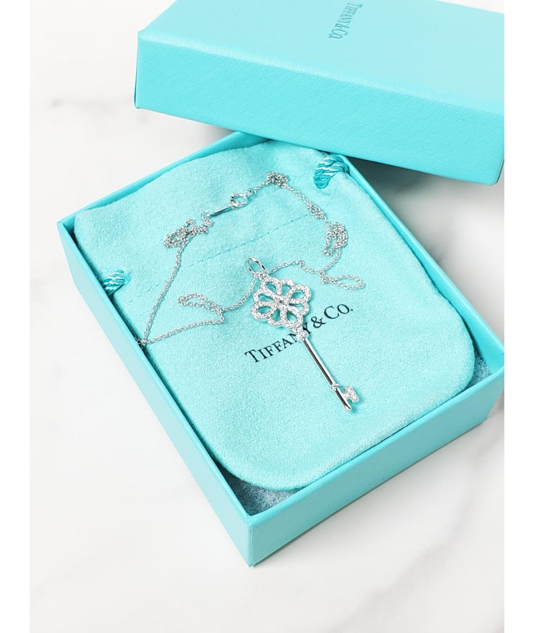 TIFFANY&CO Белая подвеска из белого золота, фото 2