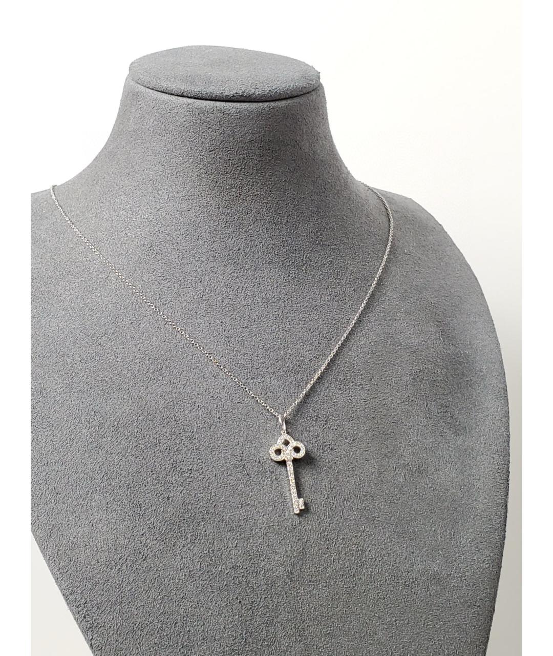 TIFFANY&CO Белая подвеска из белого золота, фото 4