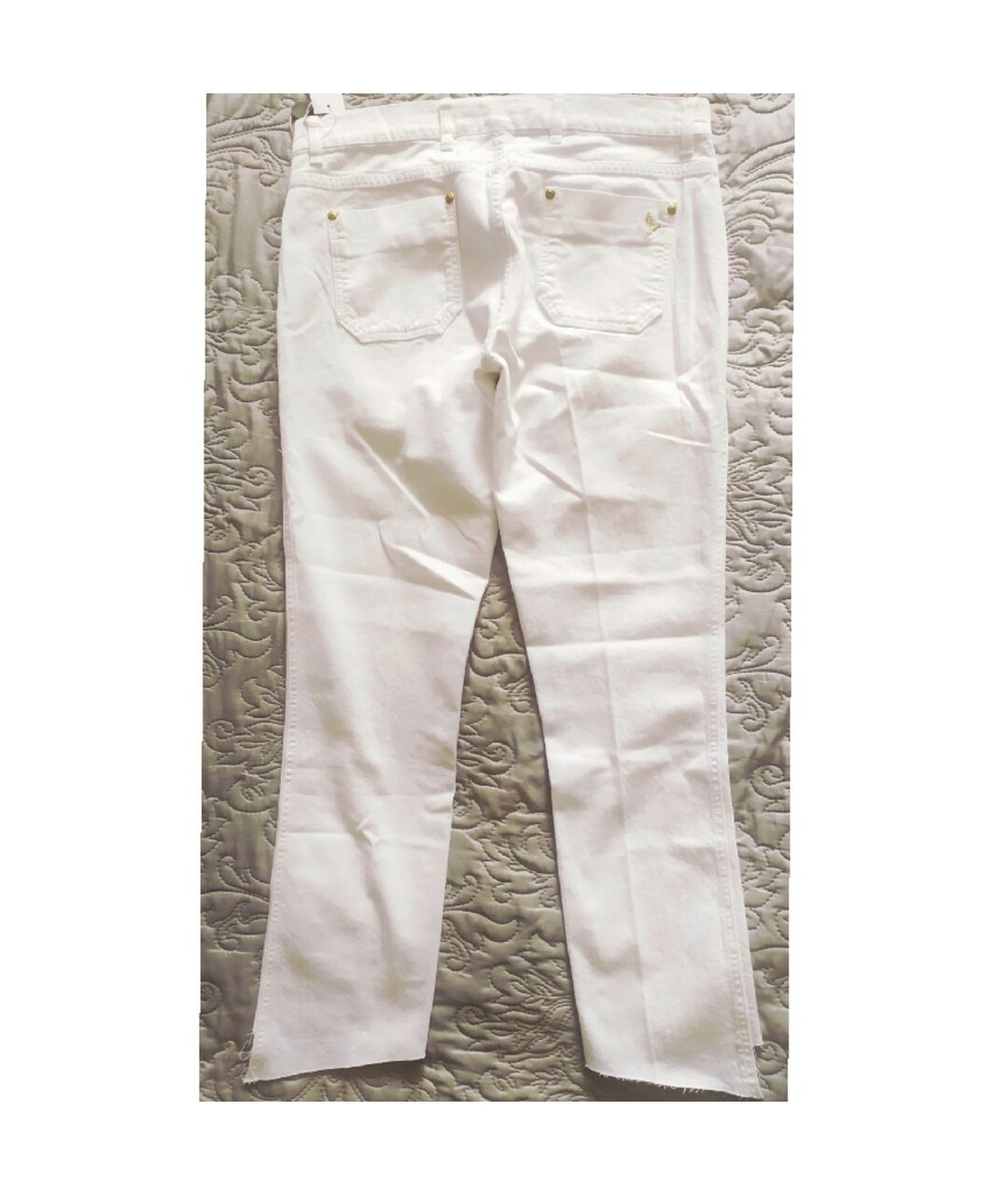 MIH JEANS Белые хлопко-эластановые джинсы слим, фото 2