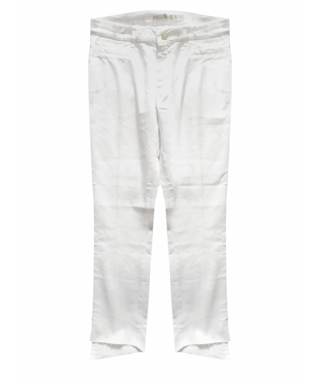 MIH JEANS Белые хлопко-эластановые джинсы слим, фото 1