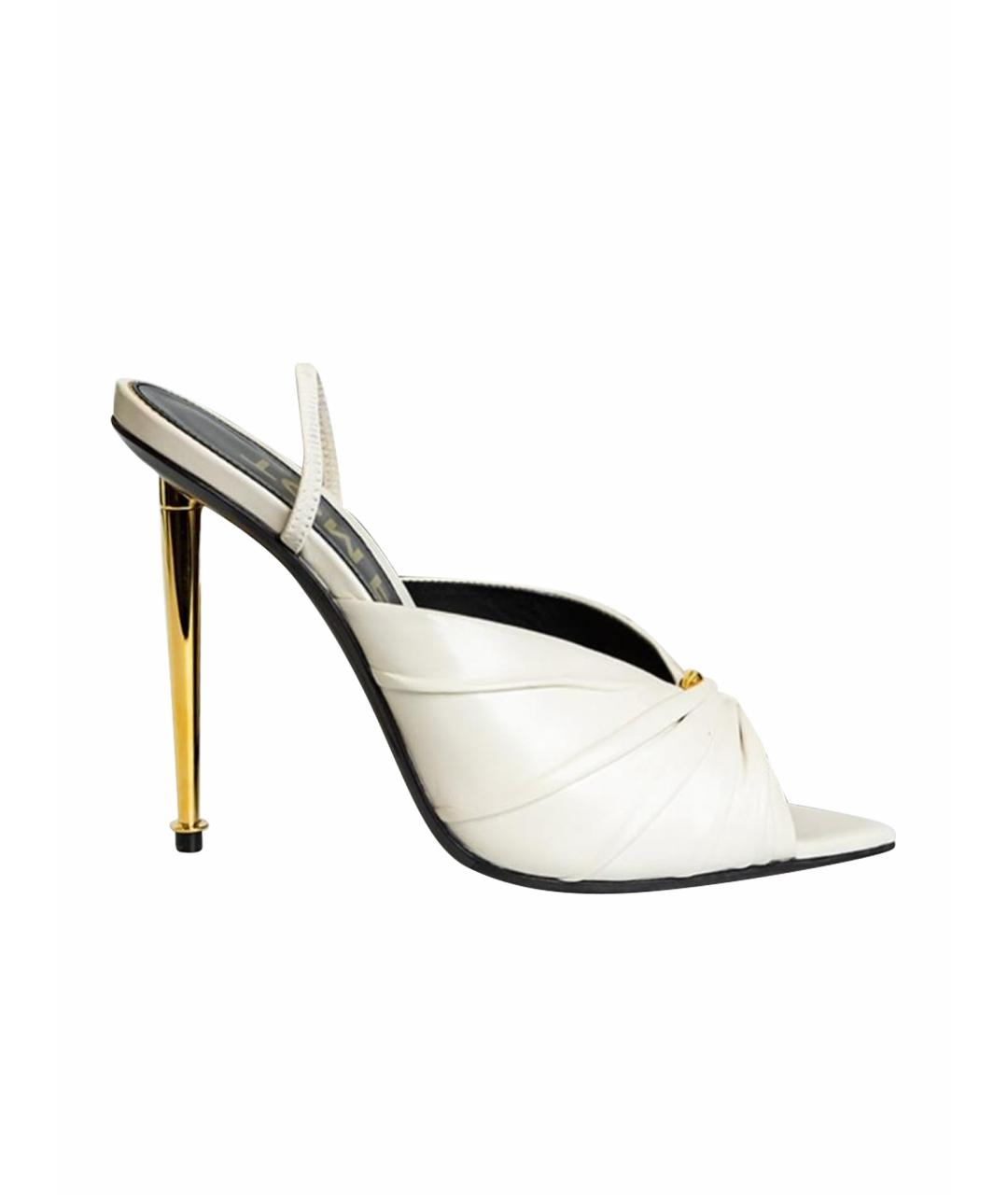 TOM FORD Белые кожаные босоножки, фото 1