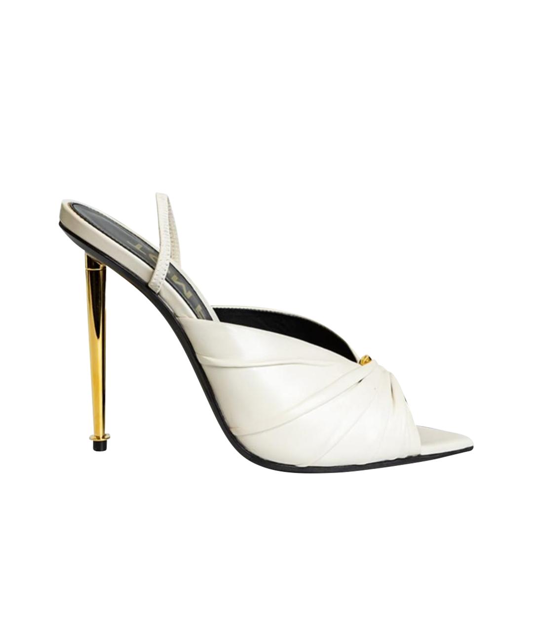 TOM FORD Белые кожаные босоножки, фото 5