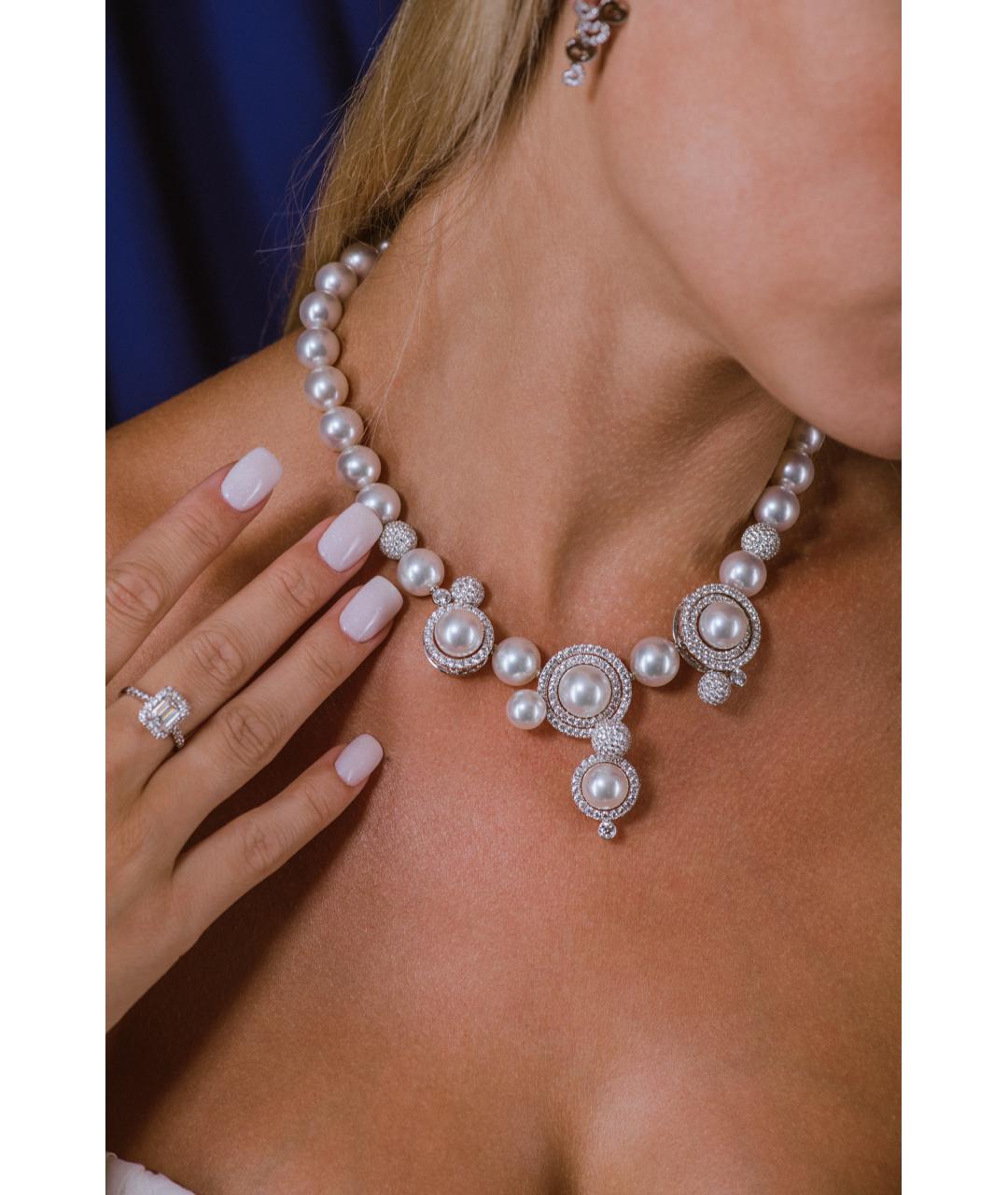 Mikimoto Белое жемчужное колье, фото 4