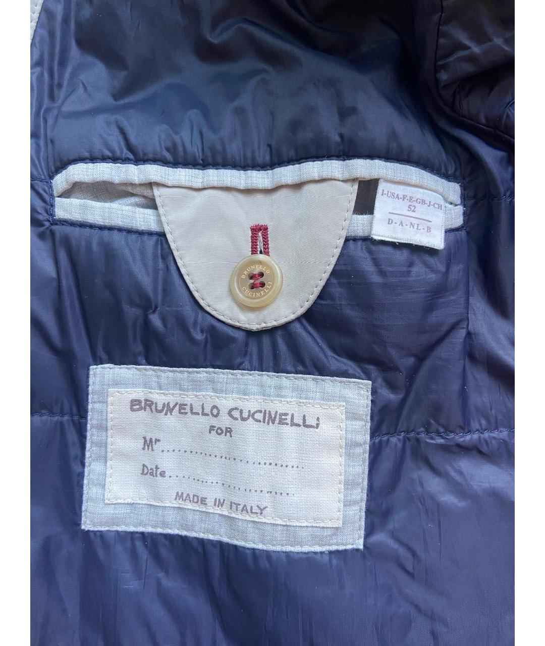 BRUNELLO CUCINELLI Серая полиэстеровая куртка, фото 6