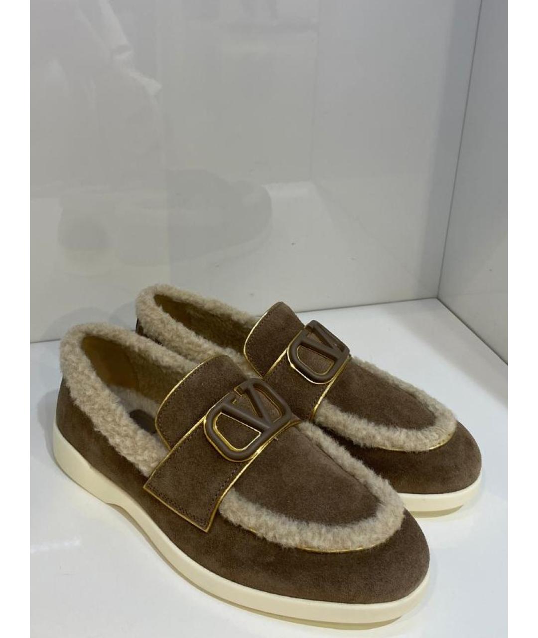 VALENTINO Коричневые кожаные лоферы, фото 3