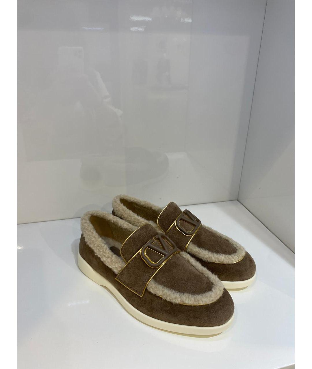VALENTINO Коричневые кожаные лоферы, фото 4