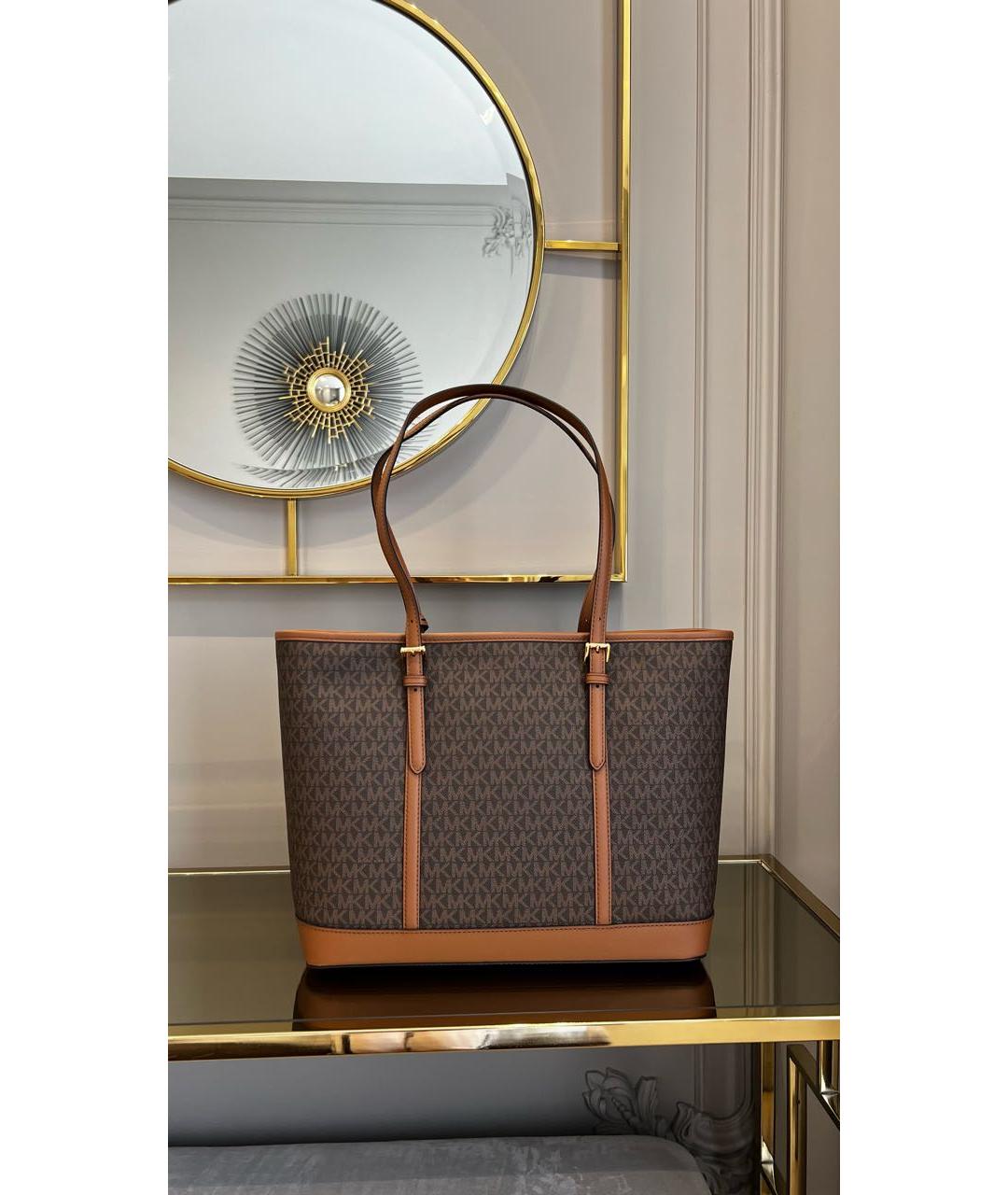 MICHAEL KORS Коричневая кожаная сумка тоут, фото 6