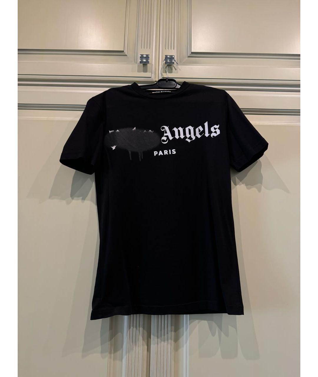 PALM ANGELS Черная хлопковая футболка, фото 6