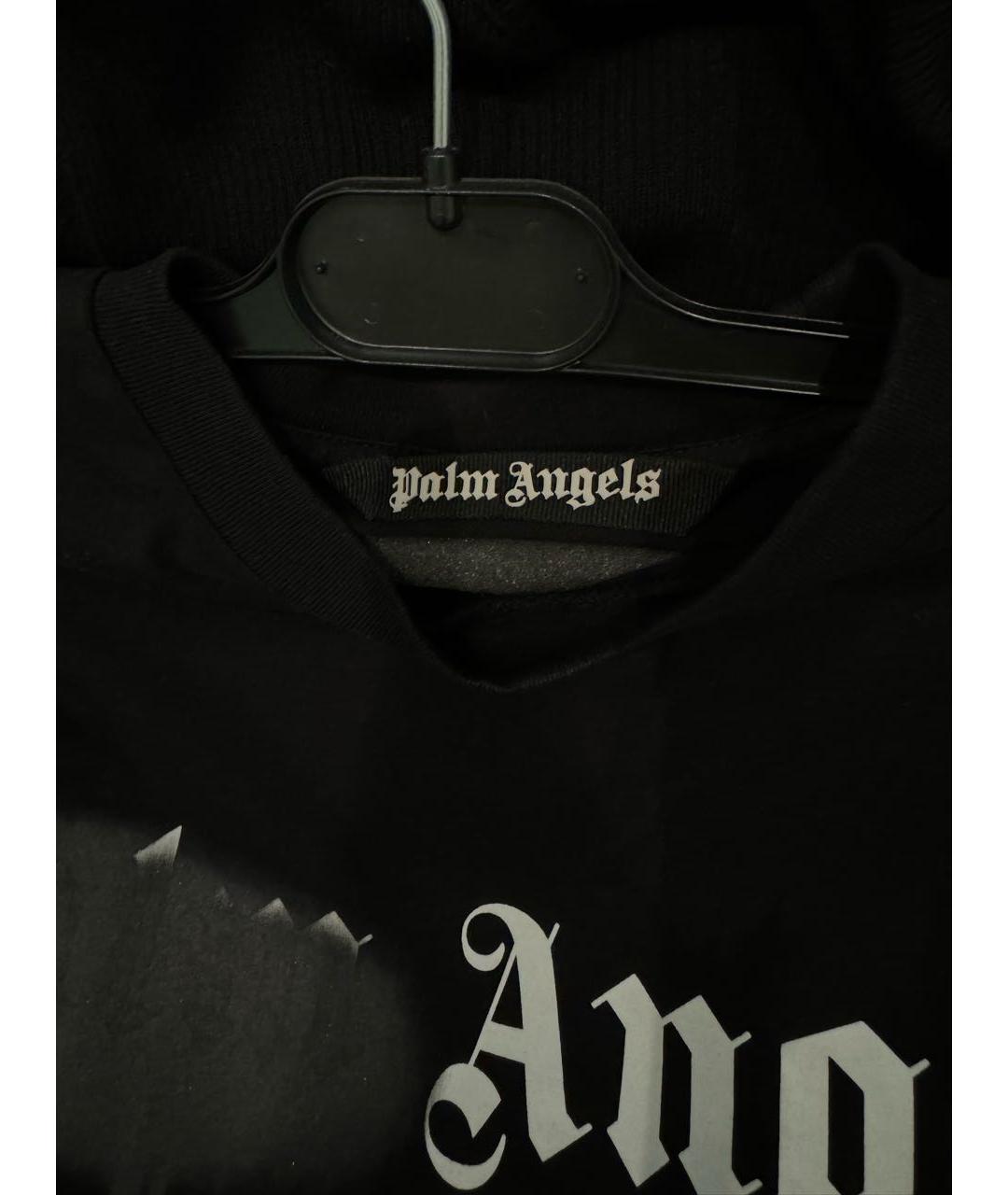 PALM ANGELS Черная хлопковая футболка, фото 5