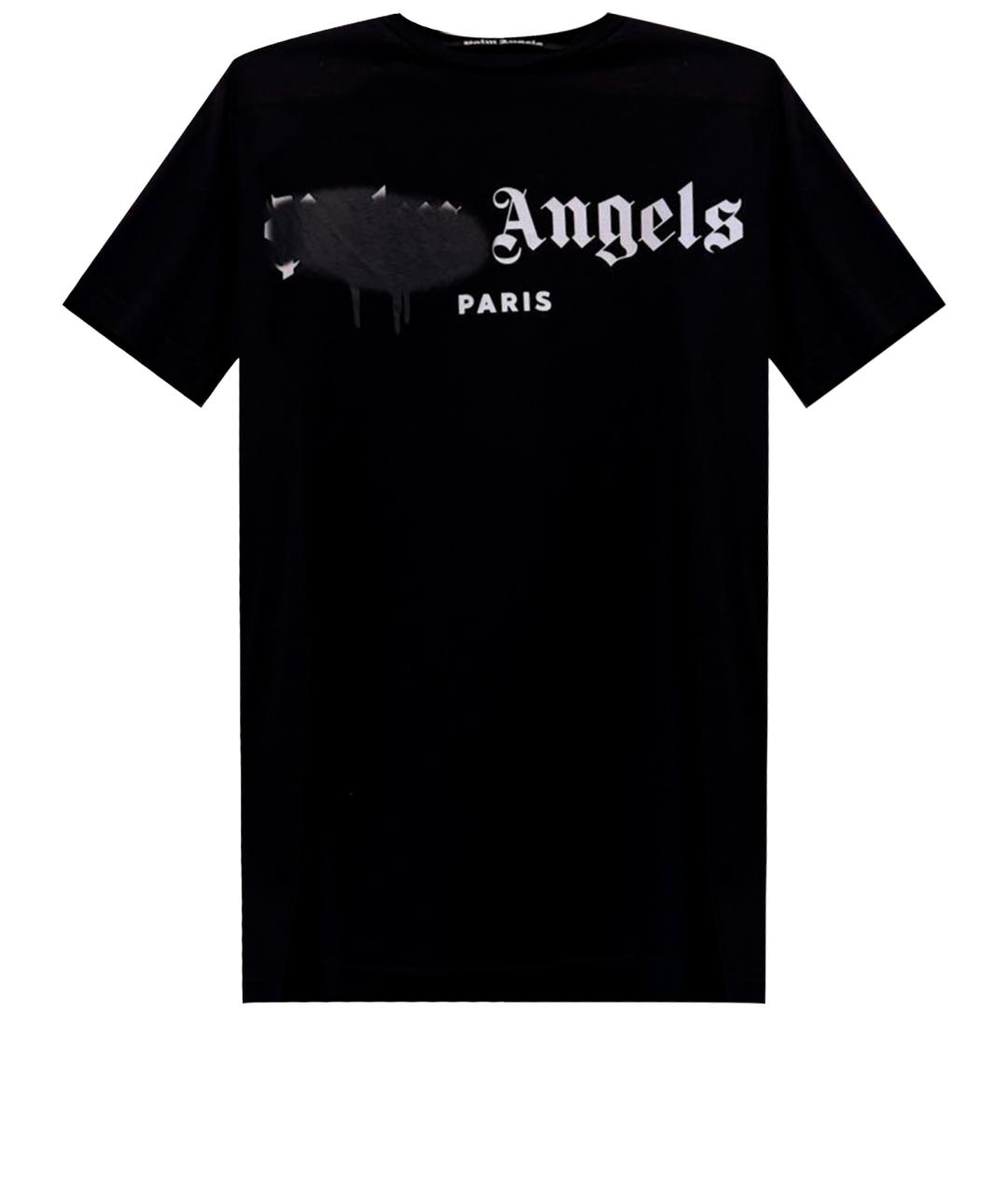 PALM ANGELS Черная хлопковая футболка, фото 1