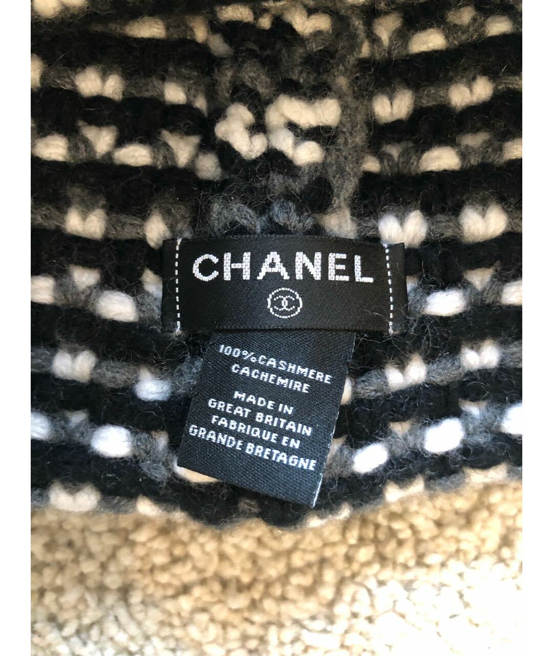 CHANEL PRE-OWNED Черная кашемировая шапка, фото 4