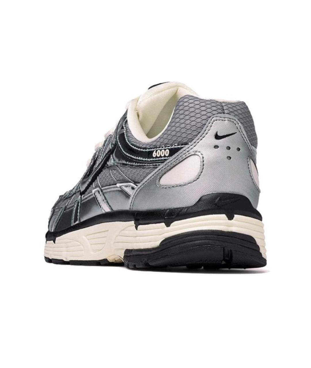 NIKE Серебряные синтетические низкие кроссовки / кеды, фото 3