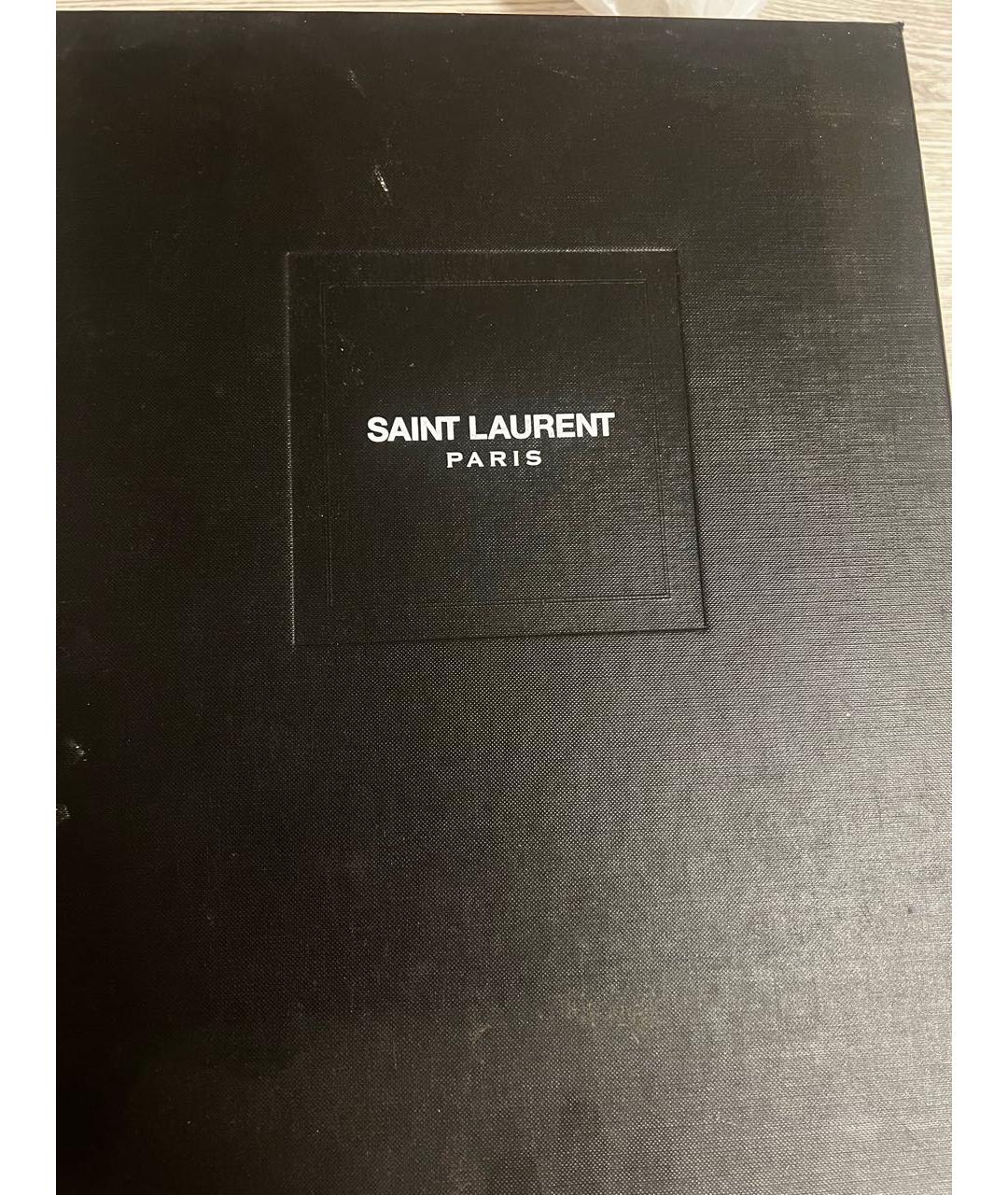 SAINT LAURENT Черные кожаные ботинки, фото 8