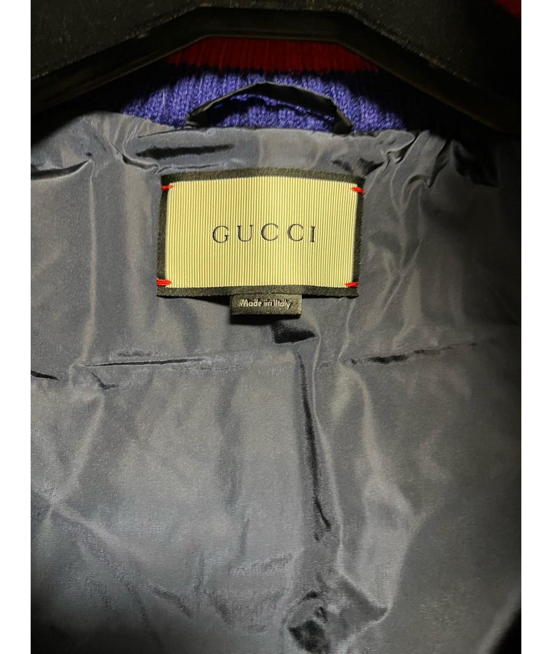 GUCCI Темно-синяя полиэстеровая куртка, фото 3